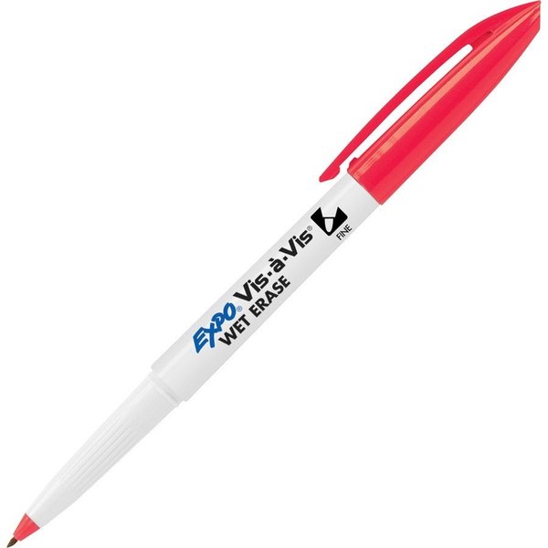 Expo Marker, Wet-Erase, , Fine Point, 12/DZ, Red 12PK SAN16002